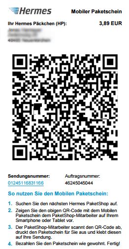 qr code scannen hermes|Hermes paketschein online.